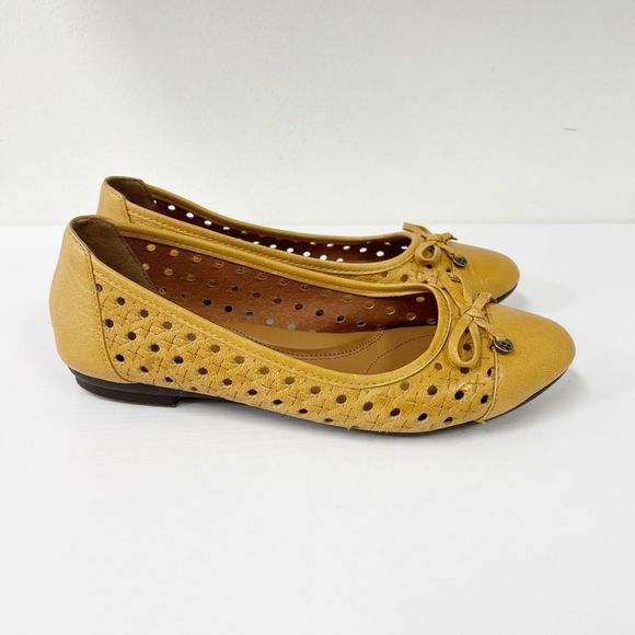 Patricia Nash Shoes - Patricia Nash Bettina Mustard Woven Ballet Flats 7.5